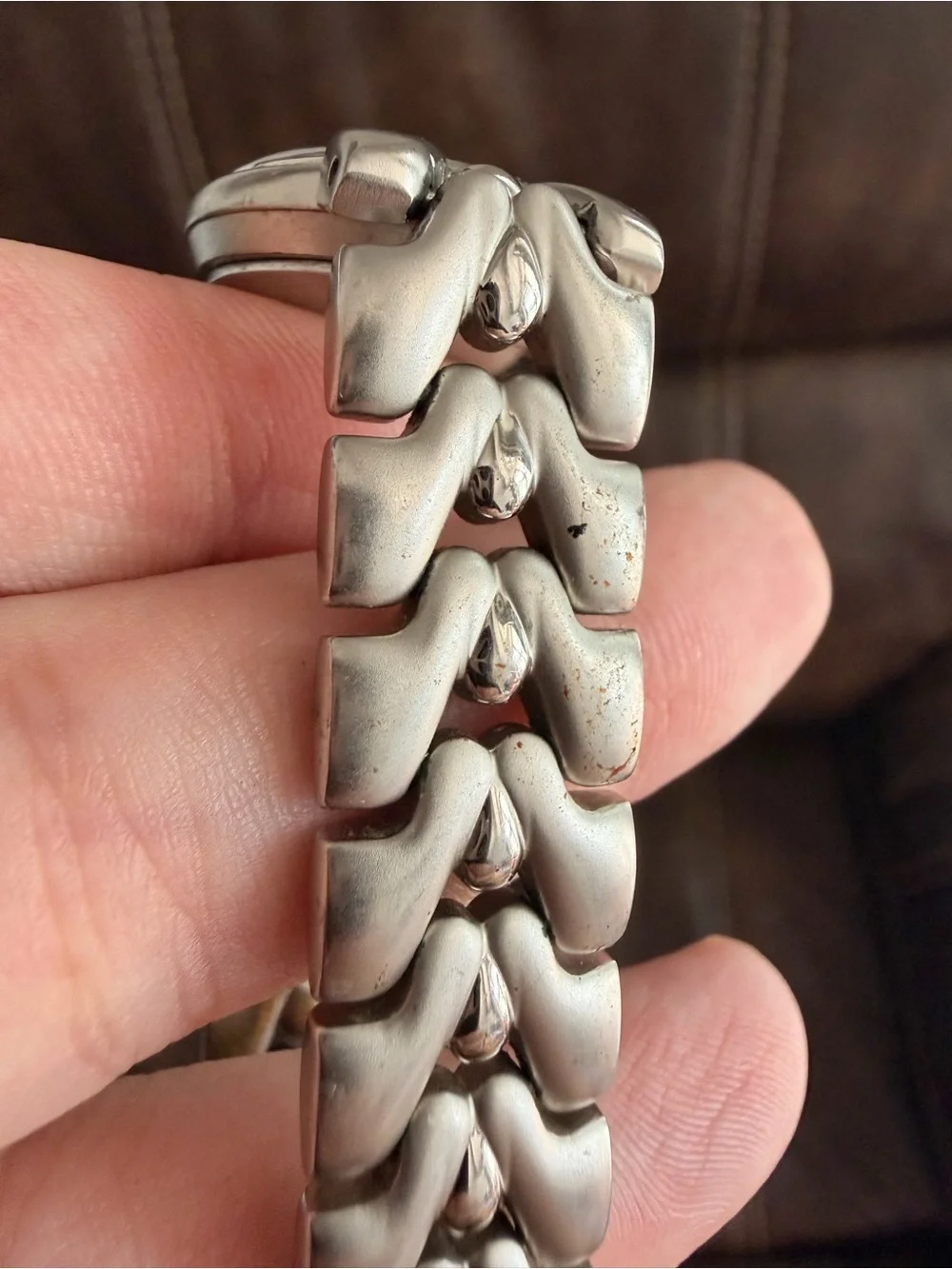•EGON VON FURSTENBERG• Vintage Quartz Silver Tone Wrist Watch (some rubbing)